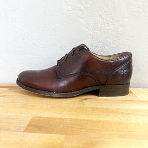 Frye Oxford Dark Brown Leather Melissa Lace Up Derby Shoes Womens Size 6